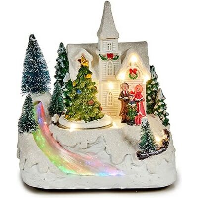 Krist+ Witte Huis Resin - Huisdecoratie Krist+ Witte Huis Resin - Huisdecoratie