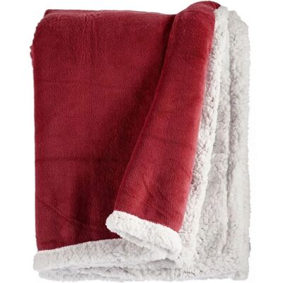 Couverture en polaire Gift Decor Rose et Blanc - Couverture - Publicité Couverture en polaire Gift Decor Rose et Blanc - Couverture - Publicité