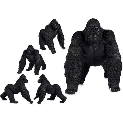 Rzeźbiona figura gorilla - Dekoracja do domu - 30x36x45cm Rzeźbiona figura gorilla - Dekoracja do domu - 30x36x45cm