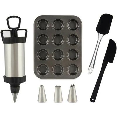 Kinvara Kitchen Set Bakery - Backset - 3-teiliges Küchen-Set mit Backform, Spatel, Konditursprøte Kinvara Kitchen Set Bakery - Backset - 3-teiliges Küchen-Set mit Backform, Spatel, Konditursprøte