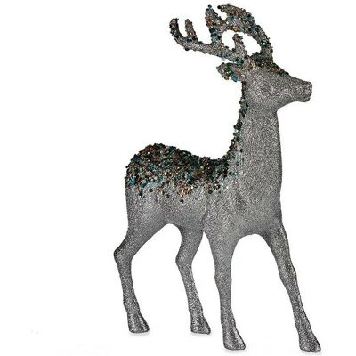 Dekoracja Renifer Krist+ - Średni Niebieski Złoty Srebrny Dekoracja Renifer Krist+ - Średni Niebieski Złoty Srebrny