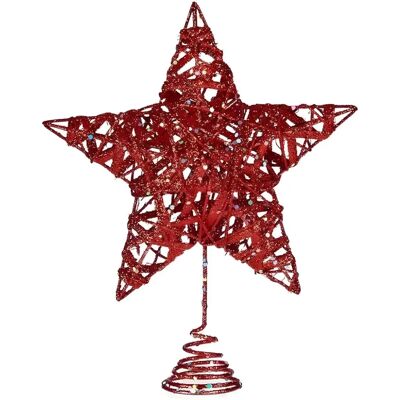 Krist+ Étoile de Noël Rouge en Acier Plastique - Décoration de Noël Krist+ Étoile de Noël Rouge en Acier Plastique - Décoration de Noël