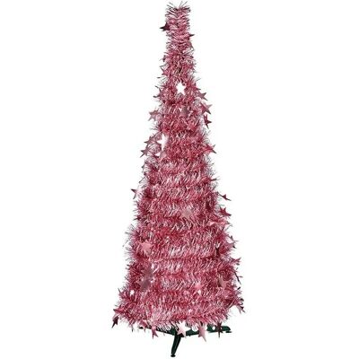 Drzewko świąteczne różowe KRIST+ - Składany Tinsel 38x38x150cm Drzewko świąteczne różowe KRIST+ - Składany Tinsel 38x38x150cm