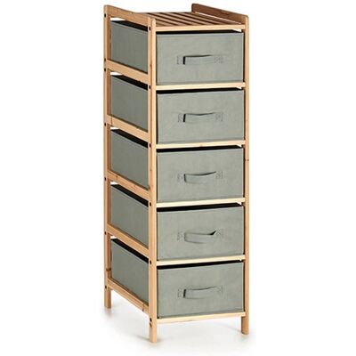 Kipit Cajonera - Gris oscuro - 5 cajones - Madera - 34x103x36 cm Kipit Cajonera - Gris oscuro - 5 cajones - Madera - 34x103x36 cm