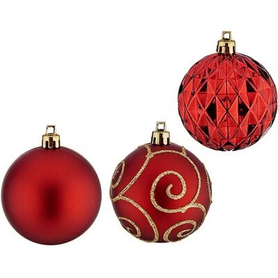 Krist+ Boules de Noël PVC Rouges - Noël Krist+ Boules de Noël PVC Rouges - Noël