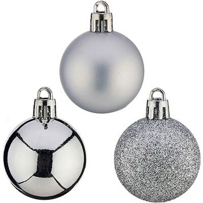 Krist+ Boules de Noël Argentées - Décorations de Noël Krist+ Boules de Noël Argentées - Décorations de Noël