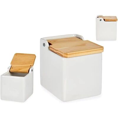 VESSIA - Porcelain and wood salt shaker 105x10x107 cm VESSIA - Porcelain and wood salt shaker 105x10x107 cm