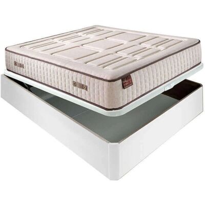 Aznar - Colchón Visco de Algodón y Sofá Cama de Madera Plegable Aznar - Colchón Visco de Algodón y Sofá Cama de Madera Plegable