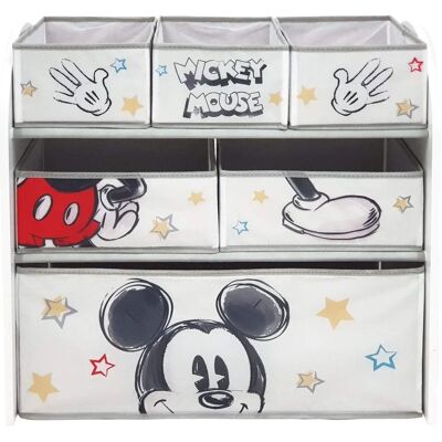 Organizer in legno Mickey Mouse Disney con 6 contenitori Organizer in legno Mickey Mouse Disney con 6 contenitori