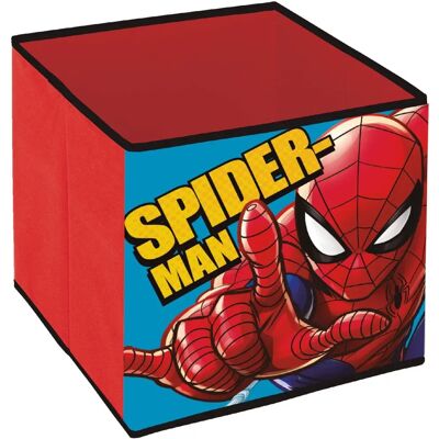Boîte de rangement pour jouets Spiderman Marvel - 31x31x31 cm - Publicité Boîte de rangement pour jouets Spiderman Marvel - 31x31x31 cm - Publicité