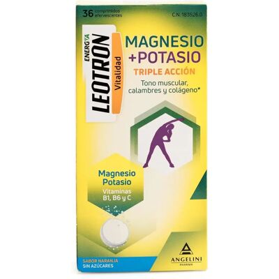 Leotron Magnesio Potasio Tabletas Efervescentes - Suplemento Alimenticio Leotron Magnesio Potasio Tabletas Efervescentes - Suplemento Alimenticio