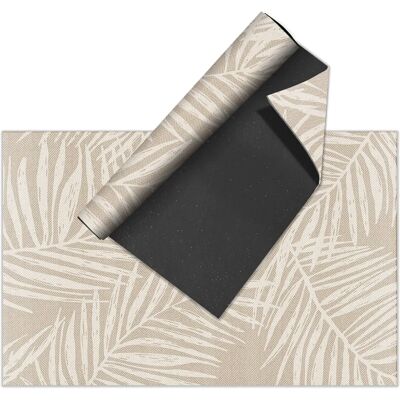 FLOORART Alfombra interior/exterior pvc hojas beige 160x230 - Tapis - Publicité FLOORART Alfombra interior/exterior pvc hojas beige 160x230 - Tapis - Publicité