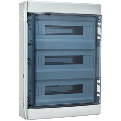 IDE - CDN54PT - IP65 - ABS gris transparent 3x18 - Boîte - Publicité IDE - CDN54PT - IP65 - ABS gris transparent 3x18 - Boîte - Publicité