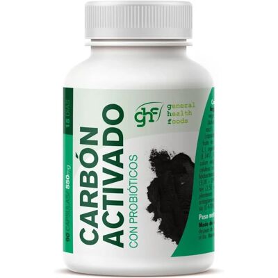 General Health Foods Carvão ativado probiótico - 90 cápsulas General Health Foods Carvão ativado probiótico - 90 cápsulas
