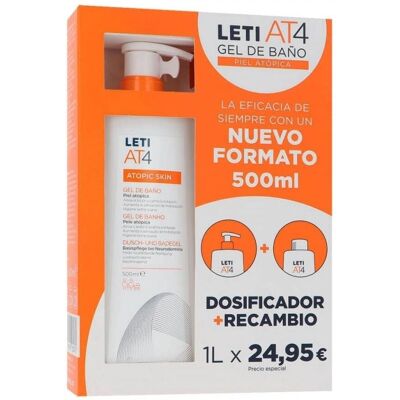 Leti At4 Gel de Baño 500ml + Recambio 500ml - Gel de Baño Leti At4 Gel de Baño 500ml + Recambio 500ml - Gel de Baño