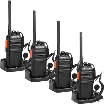 Retevis RT24 Talkie Walkie - 16 Canaux, Rechargeable, Durable - Publicité Retevis RT24 Talkie Walkie - 16 Canaux, Rechargeable, Durable - Publicité