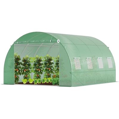 VOUNOT 4x3x2m Poly Tunnel Gewächshaus Garten Zelt VOUNOT 4x3x2m Poly Tunnel Gewächshaus Garten Zelt