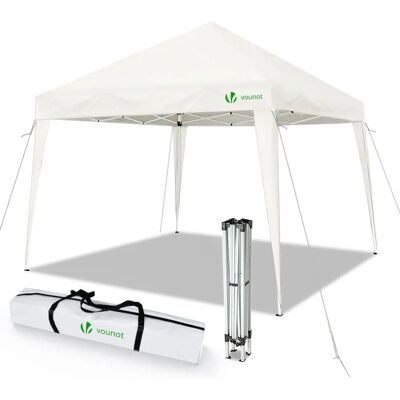 VOUNOT Garden 3x3m Waterproof Folding Gazebo - White VOUNOT Garden 3x3m Waterproof Folding Gazebo - White