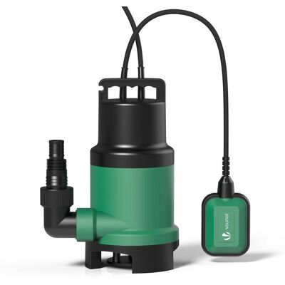 VOUNOT Pompa Sommersa Portatile - 14000 L/h - 750W - Altezza Max 7.5m - Per Acqua Sporca & Pulita VOUNOT Pompa Sommersa Portatile - 14000 L/h - 750W - Altezza Max 7.5m - Per Acqua Sporca & Pulita
