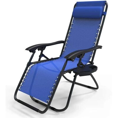 Sedia Zero Gravity VOUNOT - Sdraio regolabile - Blu Sedia Zero Gravity VOUNOT - Sdraio regolabile - Blu