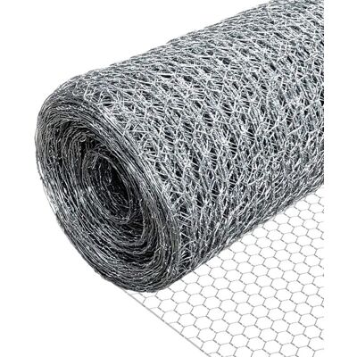 VOUNOT Ocynkowana Siatka dla Kur - 13mm, 1x25m - Ogrodzenie dla Zwierząt VOUNOT Ocynkowana Siatka dla Kur - 13mm, 1x25m - Ogrodzenie dla Zwierząt