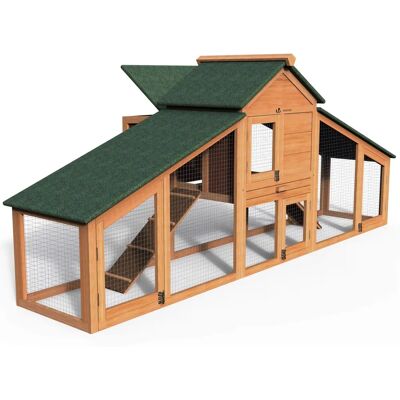 VOUNOT Houten Kippenhok met Nistkast - Kleine Dierenkooi VOUNOT Houten Kippenhok met Nistkast - Kleine Dierenkooi