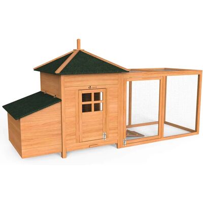 VOUNOT Wooden Chicken Coop - 190x100x55cm - For 2-3 Chickens VOUNOT Wooden Chicken Coop - 190x100x55cm - For 2-3 Chickens