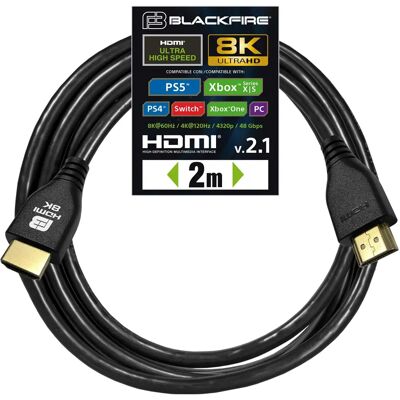 Cable HDMI Blackfire Black 8K Ultra HD - Cable HDMI Cable HDMI Blackfire Black 8K Ultra HD - Cable HDMI