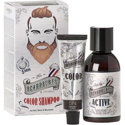 Beardburys Jasny Brązowy farba do brody i wąsów - Szampon koloryzujący do włosów i brody Beardburys Jasny Brązowy farba do brody i wąsów - Szampon koloryzujący do włosów i brody