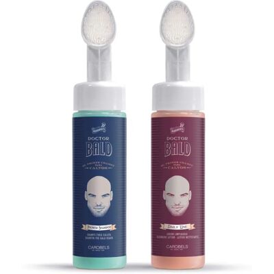 Doctor Bald Modèle - Shampoing et Lotion pour Calvitie - 200ml/200ml - Publicité Doctor Bald Modèle - Shampoing et Lotion pour Calvitie - 200ml/200ml - Publicité