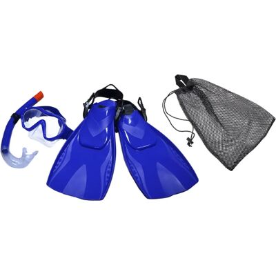 Eqsi Barndykarmask - Blå - Maske, Vingar, Snorkelrör Eqsi Barndykarmask - Blå - Maske, Vingar, Snorkelrör