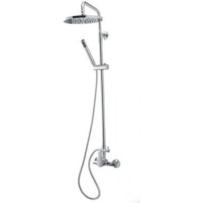 Galindo Ingo Plus Columna de Ducha Monomando - Altura Ajustable, Cromo Galindo Ingo Plus Columna de Ducha Monomando - Altura Ajustable, Cromo