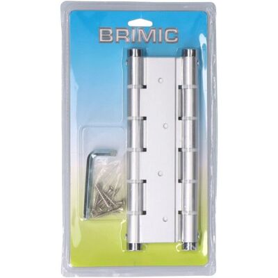 Micel BS10 M57004 Silver Aluminium Double Action Hinge - 180x33 mm Micel BS10 M57004 Silver Aluminium Double Action Hinge - 180x33 mm