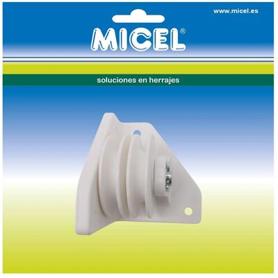 Micel TLD20 Nylon Pergola Umlenkrolle Weiß - Seitentyp Micel TLD20 Nylon Pergola Umlenkrolle Weiß - Seitentyp
