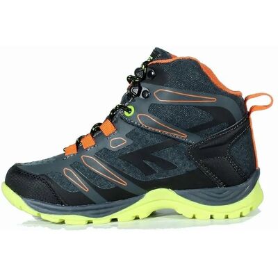 Chaussures de Randonnée HI-TEC Toubkal Mid Imperméables - Unisex, Gris, Orange, Modèle Toubkal - Publicité Chaussures de Randonnée HI-TEC Toubkal Mid Imperméables - Unisex, Gris, Orange, Modèle Toubkal - Publicité