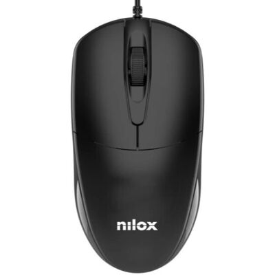 Mouse Nilox MOUSB1011 Preto - Escritório USB Óptico 1200 DPI Mouse Nilox MOUSB1011 Preto - Escritório USB Óptico 1200 DPI