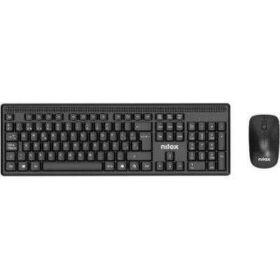 Nilox NXKMWE011 Teclado y Ratón inalámbrico - Negro - Español - Oficina Nilox NXKMWE011 Teclado y Ratón inalámbrico - Negro - Español - Oficina