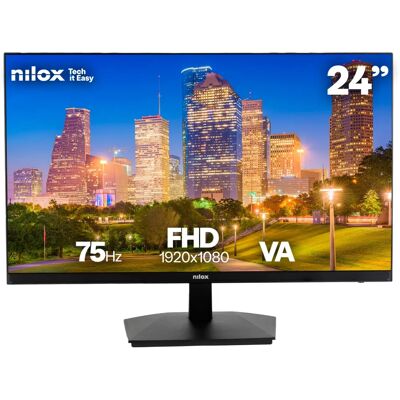 Monitor Nilox NXM24FHD11 24" Full HD - 75Hz - LED - Negro Monitor Nilox NXM24FHD11 24" Full HD - 75Hz - LED - Negro