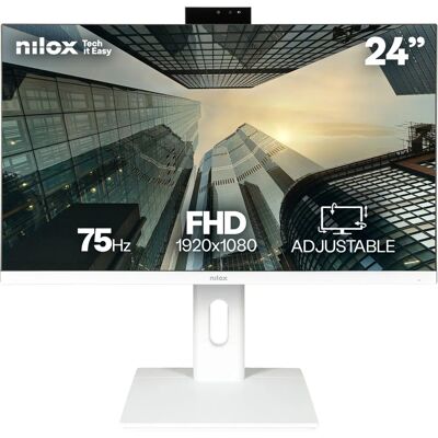 Nilox NXM24REGWEB01W 23,8-Zoll IPS Full HD Monitor - Höhenverstellbar, Webcam Nilox NXM24REGWEB01W 23,8-Zoll IPS Full HD Monitor - Höhenverstellbar, Webcam