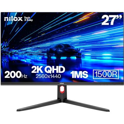 Nilox NXM27CV2K2001 Monitor Curvo QHD 27 polegadas 200Hz FreeSync - Monitor Nilox NXM27CV2K2001 Monitor Curvo QHD 27 polegadas 200Hz FreeSync - Monitor