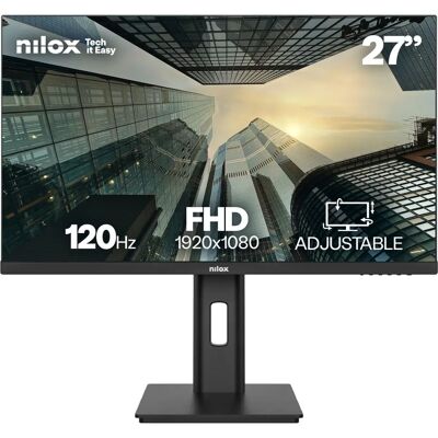 Nilox NXM27REG1201 Monitor 27'' Full HD IPS - Ergonômico, VESA, Alto-falantes Nilox NXM27REG1201 Monitor 27'' Full HD IPS - Ergonômico, VESA, Alto-falantes