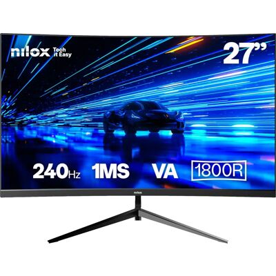 Nilox Nxm27crv2402 Monitor Curvo 27" Full HD 240Hz Nilox Nxm27crv2402 Monitor Curvo 27" Full HD 240Hz