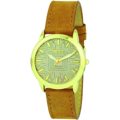 Snooz Äkta Läderfärgad 34mm Klocka - klocka Snooz Äkta Läderfärgad 34mm Klocka - klocka