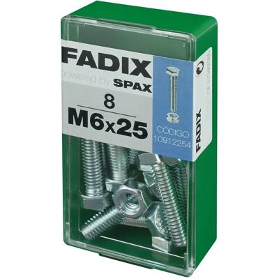 FADIX Stahl M6 x 25 mm Sechskantmutter - Schrauben FADIX Stahl M6 x 25 mm Sechskantmutter - Schrauben