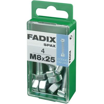 FADIX M8 x 25 mm Sechskantschrauben - 4 Stück FADIX M8 x 25 mm Sechskantschrauben - 4 Stück