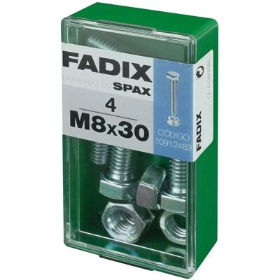FADIX M8 x 30 mm Stahl Sechskantmutter - Schrauben & Gewinde FADIX M8 x 30 mm Stahl Sechskantmutter - Schrauben & Gewinde