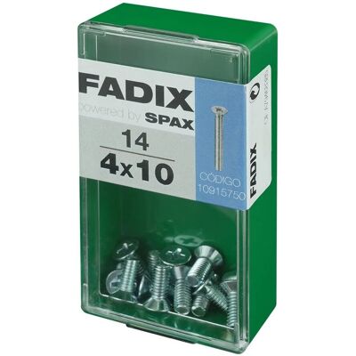 FADIX Stahl M4 x 10 mm Flachkopf Schrauben - 14 Stück FADIX Stahl M4 x 10 mm Flachkopf Schrauben - 14 Stück