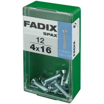 FADIX Viti in Acciaio M4 x 16 mm Testa Piatta - Tipo Metrico FADIX Viti in Acciaio M4 x 16 mm Testa Piatta - Tipo Metrico