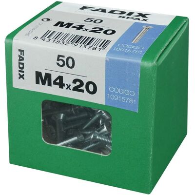 Viti in acciaio FADIX M4 x 20 mm - Confezione da 50 - DIN 965 Viti in acciaio FADIX M4 x 20 mm - Confezione da 50 - DIN 965
