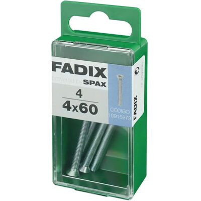 FADIX Stahl M4 x 60 mm Flachkopf Schrauben - Metrisches Gewinde FADIX Stahl M4 x 60 mm Flachkopf Schrauben - Metrisches Gewinde